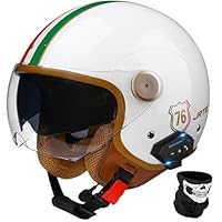 Jethelm Met Vizier, ECE-Gecertificeerde Bluetooth-Motorhelm 3/4