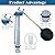 Banhey Toilet Float Fill Valve Replacement Kit, Universal Toilet Repair Kit, Includes G3/4" Inlet Fill Valve, Float Ball, and Lever Arm, Adjustable Water-Saving Design WC Repair Parts