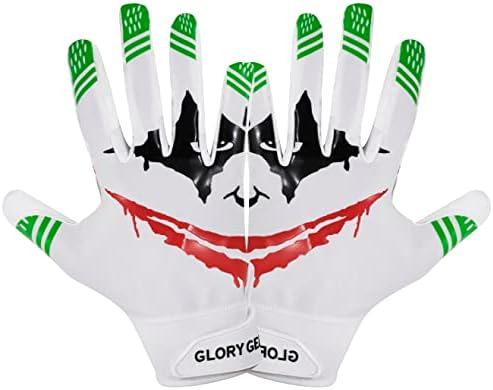 influitive Gears Football Gloves, Youth Football Gloves Men & Women's - Ultimate Performance Booster College Football Gloves Youth with Super Perfect fit & Sticky Grip. (Adult Large)