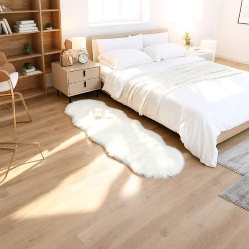 Tapete corredor de felpa blanca 2x6 ft, lavable a máquina miniatura 5