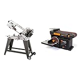 SHOP FOX W1715 3/4 HP Metal Cutting Bandsaw and WEN 6502T 4.3-Amp 4 x 36 in. Belt and 6 in. Disc Sander Bundle