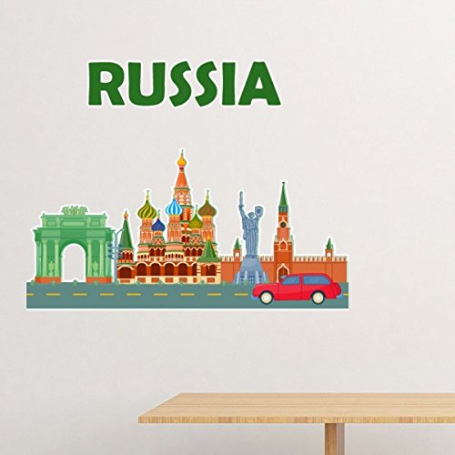 Sticker mural Kremlin Russie amovible 40cm pour décoration de chambre DIYthinker