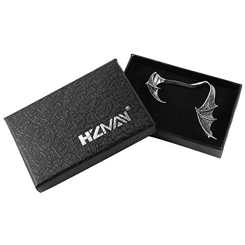 Hzman Stainless Steel Ear Cuff Earrings For Women Piercing Men Stud Dragon Punk Wrap (Bat) #TOP4