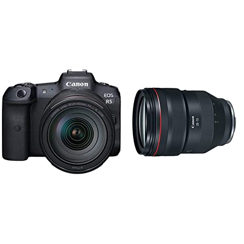 Image of Canon EOS R5 Full-Frame Mirrorless Camera w / RF24-105mm F4 L is USM Lens Kit - 8K Video, 45 Megapixel Full-Frame CMOS Sensor, DIGIC X Image Processor, Up to 12 fps Mechanical Shutter (Body + Lens)