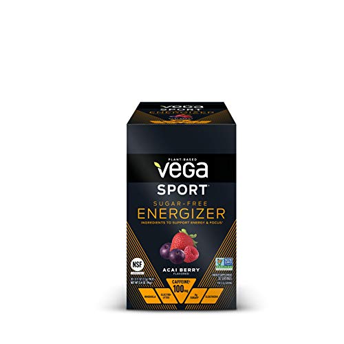 Vega Sport Sugar Free Energizer, Acai Berry, Pre Workout Powder for Women and Men, Supports Energy and Focus, Electrolytes, Vegan, Keto, Gluten Free, Dairy Free, Non GMO (30 Count Packets) Vega Sport Sugar Free Energizer, Acai Berry, Pre Workout Powder for Women and Men, Supports Energy and Focus, Electrolytes, Vegan, Keto, Gluten Free, Dairy Free, Non GMO (30 Count Packets)
