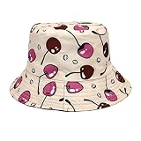 Mujeres Verano Fashion Beach Impresión Ajustable Cotton Bucket Hat Sun Hat Outdoors Fish Hat Gorros Militares...