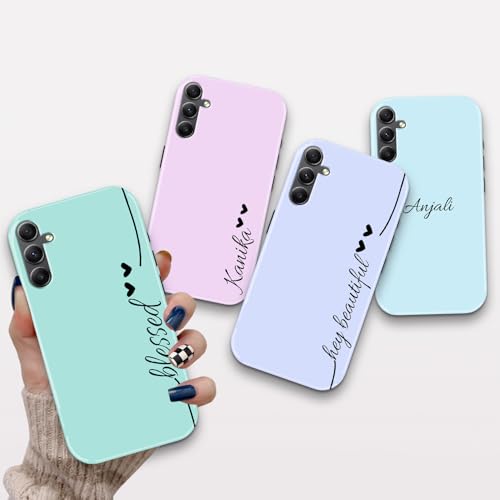 Image of COLORflow Back Cover Compatible with Samsung Galaxy A34 5G | Solid Color Customized | Glossy Armoured Bumper with Camera Protection Back Cover Compatible with Samsung Galaxy A34 5G
