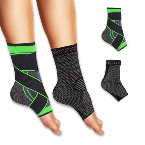 NEXEFLEX Tobillera Deportiva De Compresión, Tobillera Estabilizadora Para Esguinces, Apta Para Hombres, Mujeres y Niños, Tobillera Para Esguince y Tendón de Aquiles, Ankle Brace Deportivo (Medium)