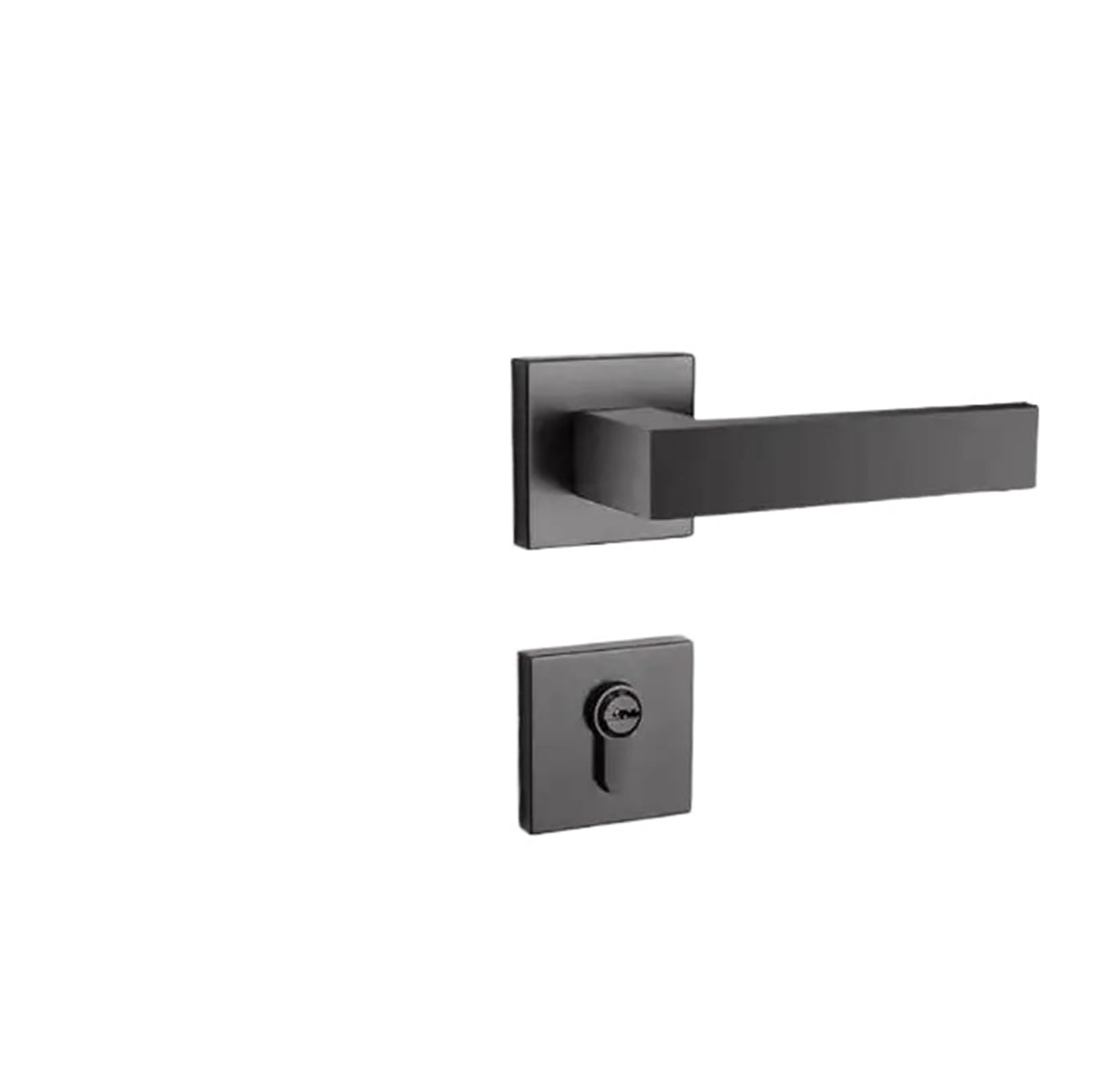 Bedroom aluminum alloy door lock silent bathroom household with key(H_50MM)