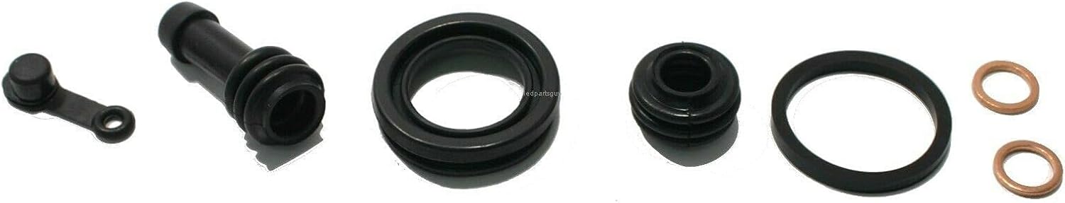 Front Brake Caliper Rebuild Kit fits - RM80 RM 80 1986-1995 - Heavy Duty Brake Caliper Kit - Brake Caliper Repair Parts Set - Boots - Seal Kit - Bleeder Cap - Pins - Copper Washers