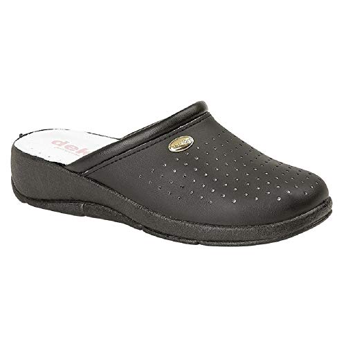 Dek Womens/Ladies Coated Leather Clogs (41 EUR) (Black)