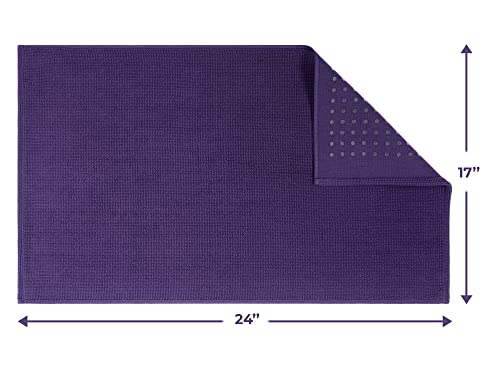 Cotton Paradise Bath Rug For Bathroom, 17X24 Inch 100% Cotton Non Slip Bath Mat Rug, Soft Absorbent Machine Washable, Purple Bath Rug #TOP2
