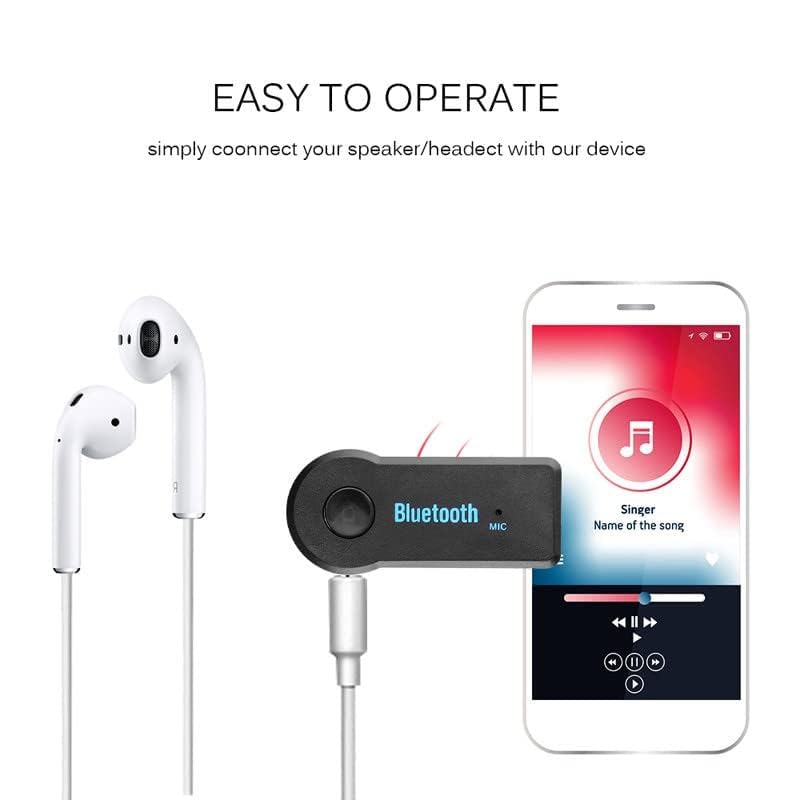 Image of Techking 15 Years Warranty Bluetooth 5.0 Car Audio Receiver | Wireless AUX Dongle with Mic for Calls | USB Powered, Sound, Plug-and-Play Music Receiver for Any Stereo