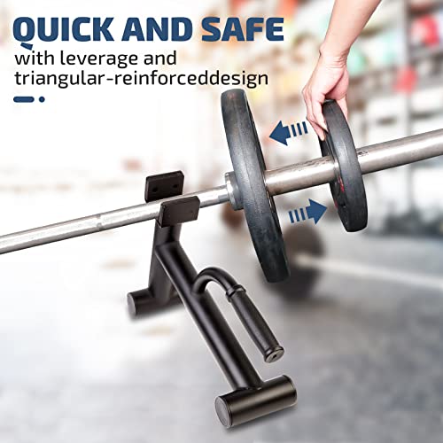Image of Deadlift Jack Barbell Stand,Barbell Stand for Weight Training Home Gym Easily Unload and Load 600lbs Barbell Plates for Deadlift Exercise