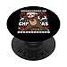 Christmas Funny Sloth Dabbing Sloth Santa Dab Dance Funny PopSockets Standard PopGrip
