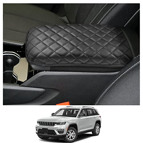 Image of CDEFG 2023 2024 Grand Cherokee L Center Console Cover 2021-2024 Grand Cherokee L Armrest Cover Central Consola Pad Arm Rest 2022 2023 2024 Grand Cherokee /Grand Cherokee L Accessory