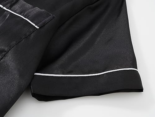 Unisex Girls Boys Kids Pajama Sets Button Down Satin Sleepwear Nighty 3PCS Silky Lounge Sets Nightwear4