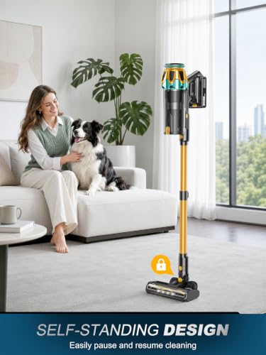 Image of Cordless Vacuum Cleaner, 600W /58KPa /60Mins Self-Standing Stick Vacuum