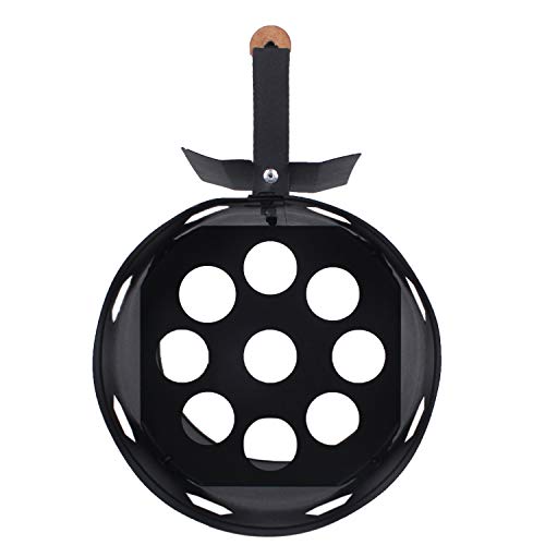 Eau Black Charcoal Chimney Starter, 11x6.5 Inch Chimney Starter with Set Fireplace Accessories for BBQ Charcoal Grill Briquette Coal Fire Starter Chimney, Quick Rapid Fire Briquette Charcoal Starters - Thumbnail 6