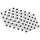 ZzWwR Cute Black Polka Dot Pattern Cloth Napkins, Set of 6 20 x 20 Inch Soft & Comfortable Polyester Dinner Napkin for Family, Restaurant, Weddings, Parties (White)