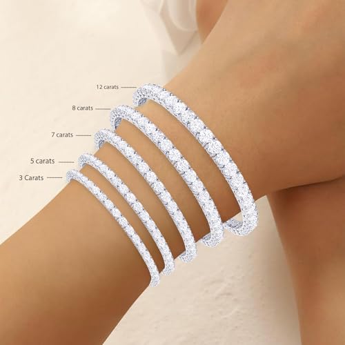 2-20 Carat NATURAL Classic Diamond Tennis Bracelet 4 Prong Value Plus Collection (J-K Color, I1-I2 Clarity)2