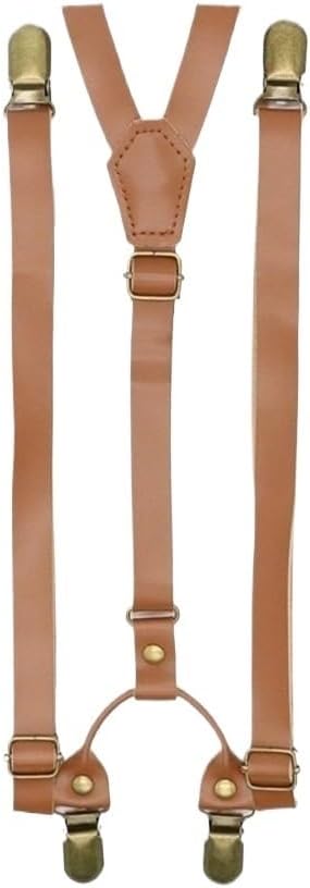 JSEIAJB Retro Men's Suspender Support Male Lacing Clip Women's Cowhide Wild Casual Belt Skirt Leather