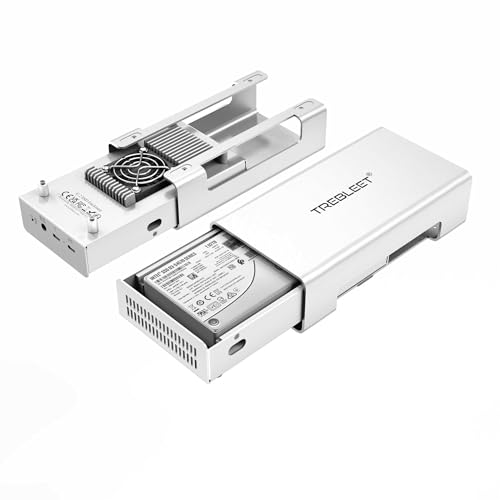 USB4 V2 80Gbps Compatible with Thunderbolt 5 to U.2/3 NVMe SSD Enclosure, Up to 7000Mb/s TB5 to U.2/3 (SFF-8639) PCIe Adapter, Aluminum External 2.5” U.2&U.3 SSD Case Compatible with Thunderbolt 4 by TREBLEET - Image 2