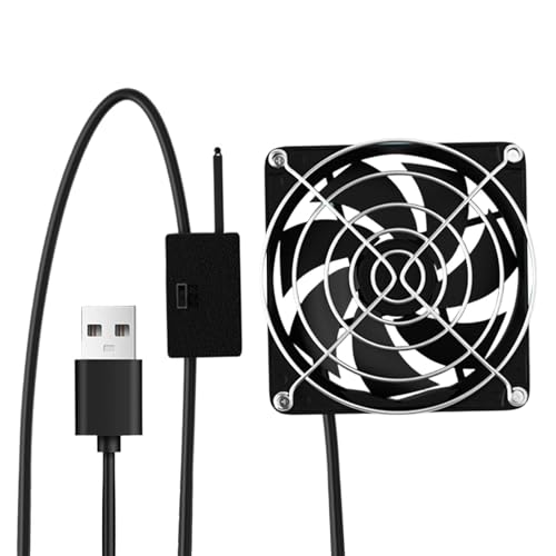 Lunaobrik Ventiladores para PC | Refrigeradores USB de 5V sensibles a la temperatura | Ventiladores De PC Silenciosos | Para Uso Con Amplificador Módem TV Box Hogar Sala De Estar Taller Garaje