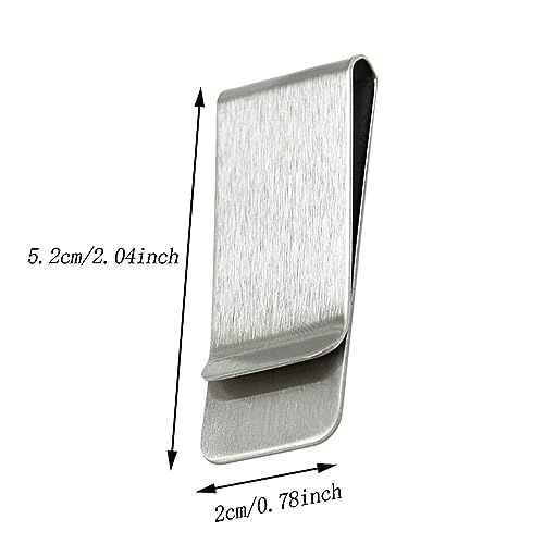 6pcs Stainless Steel Money Clips, Creative And Fashionable Bookmarks, Suitable for Various Items.2