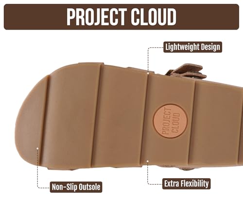 Image of Project Cloud Platform Sandals Women - Strappy Wedges with Comfortable Plush & Soft Insole - Lightweight & Non Slip Platform Sandals for Women 2026
