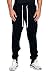 ProGo Men's Joggers Sweatpants Basic Fleece Marled Jogger Pant Elastic Waist (Small, Black)