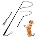 Interactive Dog Tug Toy, ANG Extendable Dog Teaser Wand with 2 Cotton Rope Dog Toy Outdoor Playing for Pulling, Chasing, Chewing, Teasing, Training(Large)