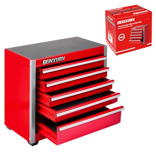GEINXURN 5-Drawer Rolling Micro Roll Cab