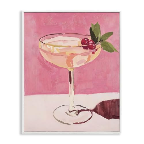 Pink Cocktail Cherries Glam, 24 x 30 Inch Framed Giclée Print