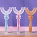 ROSEWARD 3 Pack U Shaped Toothbrush Kids Toddler Toothbrush Extra Soft Silicone Tooth Brush Age 2-12 (Age 7-12)