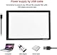 IMAGE Leuchttisch A4 Led Licht Pad magnetisches Zeichenbrett dimmbarer Leuchtkästen mit Drucktaste Copy Board zum Zeichnung Diamond Painting Skizzieren Malen Animation