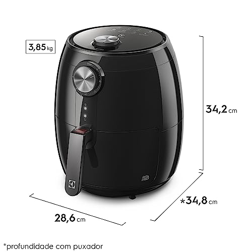 Air Fryer Electrolux por Rita Lobo 3,2L Preta Efficient com Timer 1400W (EAF15) - 127V