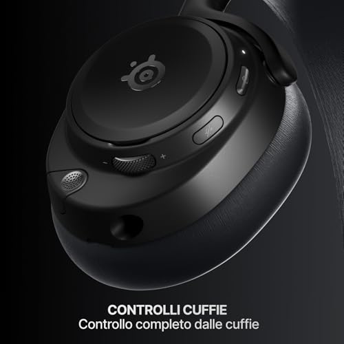 Arctis Nova Pro Omni - Cuffie gioco wireless Hi-Res, 96kHz/24bit, ANC, Mic ClearCast Pro, Filtro antirumore IA, App mobile, Mix 2,4GHz + BT, OmniPlay PC+PlayStation+Xbox - Grafite - Cuffia gaming - Immagine 9