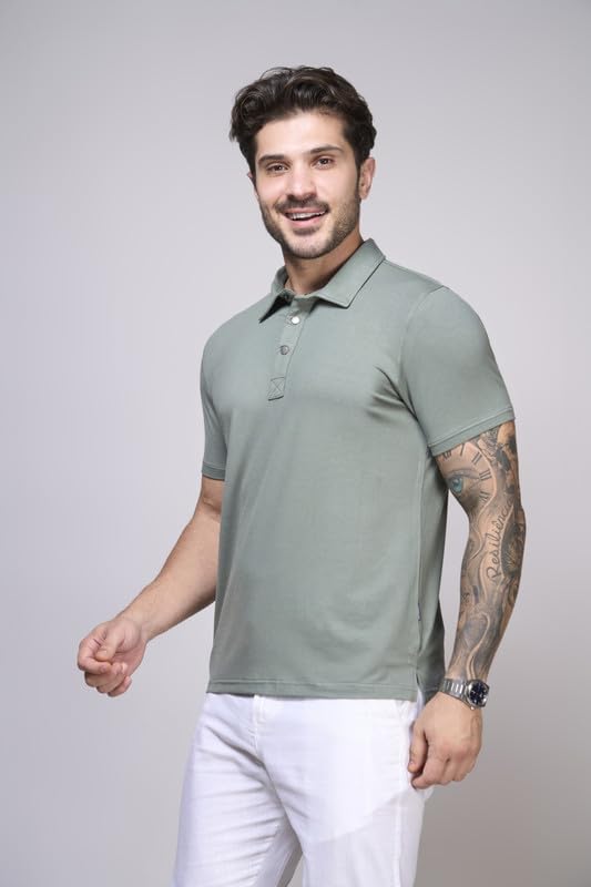 Image of Interwove Bamboo Knitted Polo T-Shirt