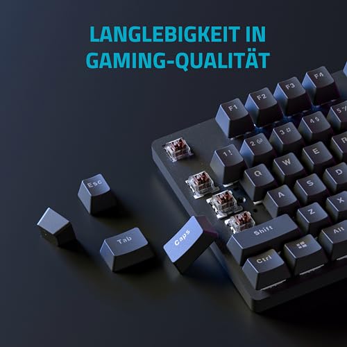 V500PRO 2.4 Tastiera meccanica senza fili, durata della batteria 120 ore, design ultra sottile, layout tedesco QWERTZ, nero - Tastiera gaming - Immagine 7