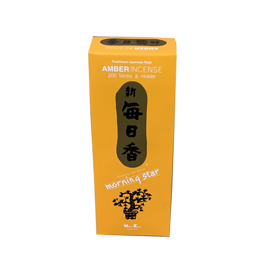 Morning Star Amber Incense 200 Sticks | Natural, Eco-Friendly Aromatherapy | Plastic-Free, Paper Packaging | Relaxation, Meditation & Home Fragrance