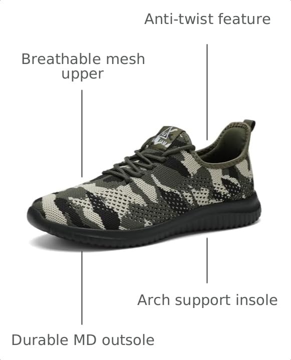Image of VAMJAM Men's Running Shoes Ultra Lightweight Breathable Walking Shoes Non Slip Athletic Fashion Sneakers Mesh Workout Casual Sports Shoes