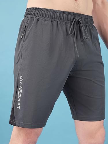 Image of TECHNOSPORT Mens Regular Fit Solid Shorts for Gym, Workout & Sports with Anti Microbial, Techno Dry