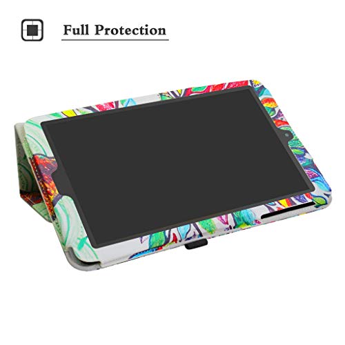 Alcatel A30 Tablet 8" Case,Mama Mouth Pu Leather Folio 2-Folding Stand Cover For T-Mobile Alcatel A30 8-Inch Tablet Model 9024W 2017 Released,Love Tree #TOP1