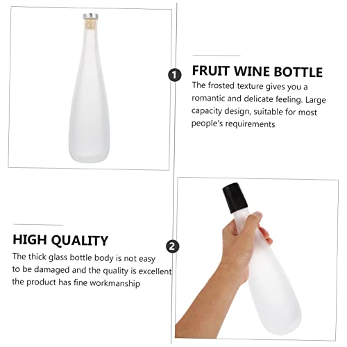Bouteille de vin réutilisable en verre dépoli avec bouchon hermétique scellé - 4