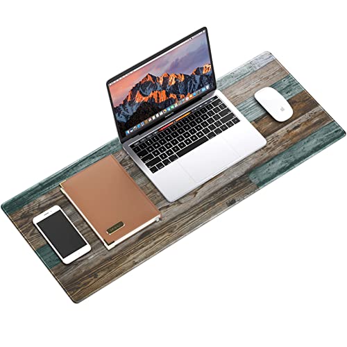 Galdas Gaming Mouse Pad Vintage Wood Grain Pattern Xxl Xl Large Mouse Pad Mat Long Extended Mousepad Desk Pad Non-Slip Rubber Mice Pads Stitched Edges Thin Pad (31.5X11.8X0.12Inch) #TOP5