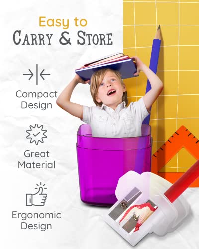 100 Pack Bulk Pencil Sharpeners - Double Hole Sharpener For Classroom Supplies, Manual Pencil Sharpener For Kids, Colored Pencil Sharpener For School Supplies. Handheld Pencil And Crayon Sharpener #TOP1