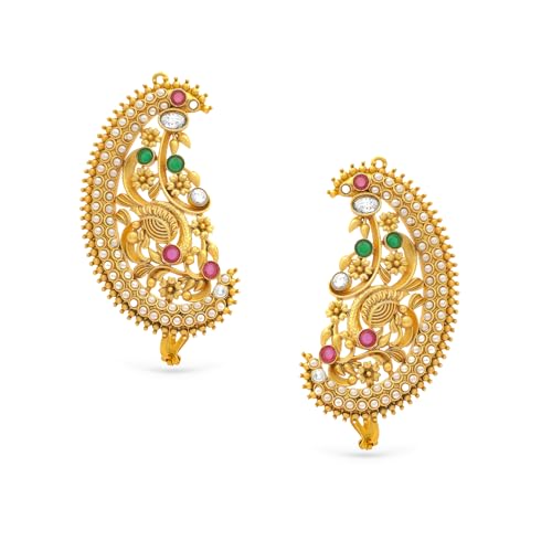 Image of Rubans Ear Cuff Jhumka Earrings Indian Ethnic Jewellery Gift for Women & Girls