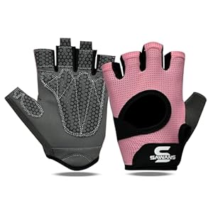 SAWANS Gym Weight Lifting Gloves for men and women Fitness Ladies Training Gloves for Strength Breathable Non-Slip Silicone Padded Palm Grip Protection Exercise Workout Cycling Pull ups
