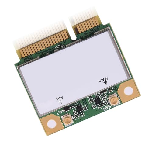 Drfeify tarjeta inalámbrica WiFi 2 en 1 para Mini PCI-E con velocidad de transmisión rápida para PC/Laptop HM55 HM57 HM65 HM67 HM75 HM77 Chipset, velocidad 150-300 Mbps, tecnología inalámbrica 2.4GHz miniatura 3